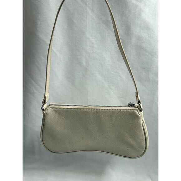 Divided Cream Croc Embossed Faux Leather Shoulder Bag Mini Small Classic Cute - Picture 2 of 6
